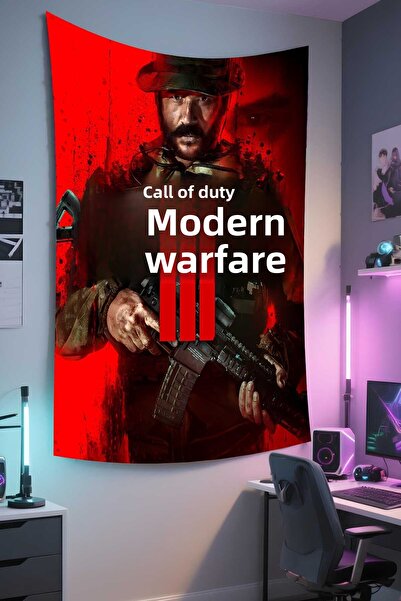 RUGRUMBA Tapiserie Call of Duty cu imprimeu – Tematică pentru jucători, țesăt...