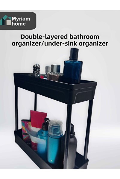 ATA HOME Miryam Home Double Layer Bathroom Kitchen Organizer Shelf – under Si...
