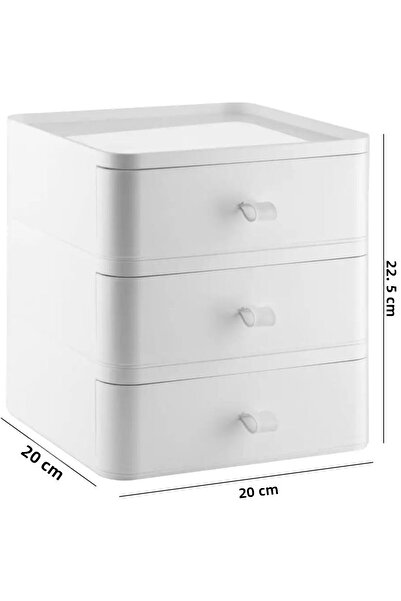 coverest 3 Tiers Drawer Desktop Organizer Makeup Jewelry Accessory Organizer Storage Box