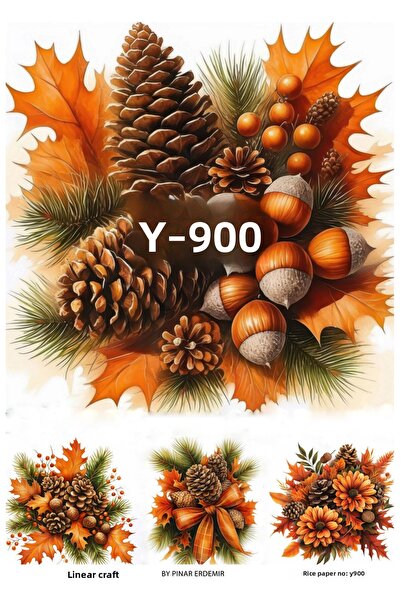 LİNEART ورق ديكور نحاسي رقم: Y900 - 29×42 سم