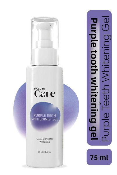 FALL IN CARE Purple Teeth Whitening Gel, Instant Whitening Effect Teeth Whitening Gel 75 ml