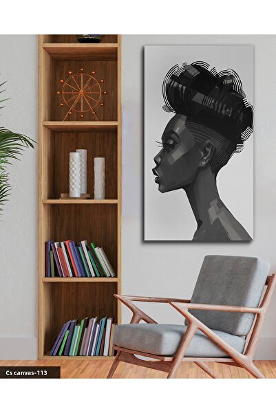 CeSht Woman with Style Hair One Piece Canvas, Canvas Painting