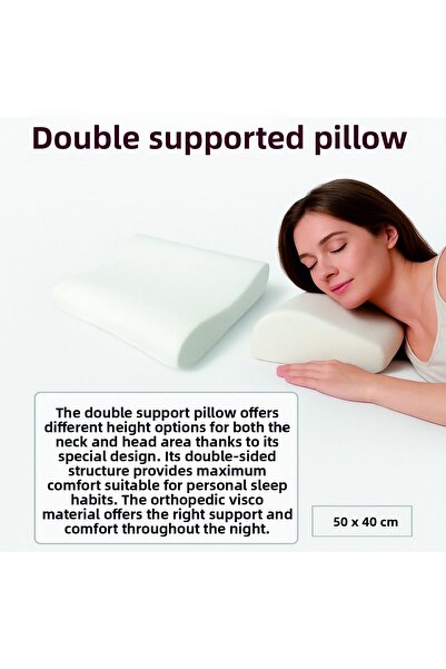 YARENWOOD Double Support Pillow, 50 × 40 cm Visko, Comfortable Pillow