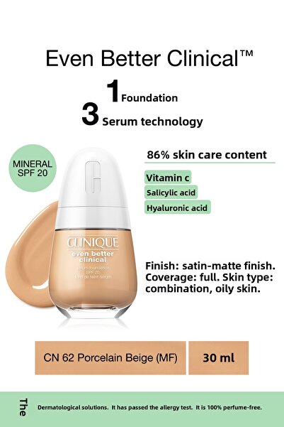 Clinique Even Better Clinical™ Serum Fondöten Spf 20 - Renk: Cn 62 Porțelan B...