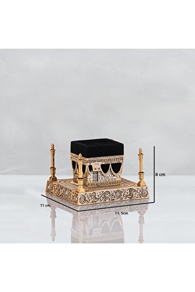 Hanlar Home Small Kaaba Gold 12X8 cm