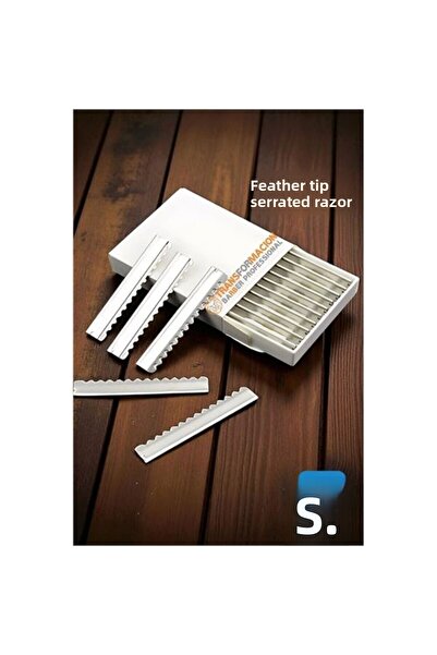 Marsilyan Feather Tip Serrated Razor Blades 10 Pieces