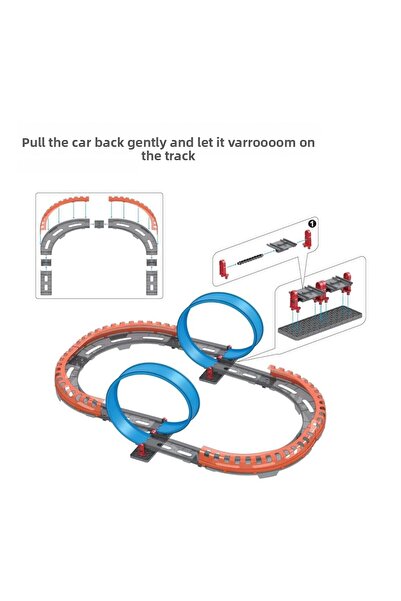 Tıfıl Toys 41 Piece Pull and Go Car Toy Racing Set