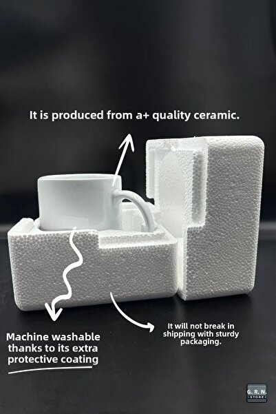 GRN TASARIM Santa Claus Themed 3D Printed Mug Cup