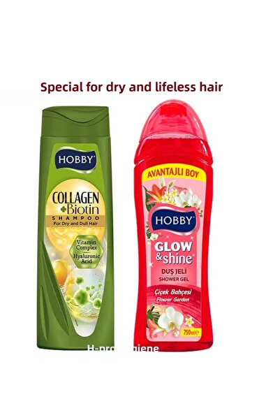 Hobby Biotin+Collagen Shampoo Specifically for Weak and Damaged Hair, Flower Garden Shower Gel