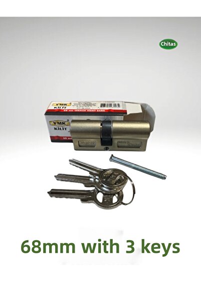 ÇİTAŞ 3-Key Circle Entrance Lock with Barrel Only 68 mm Hybrid Cerman Barrel