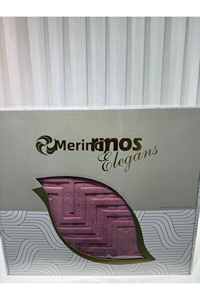 Merinos Elegans Embossed Double Size Dried Rose Blanket