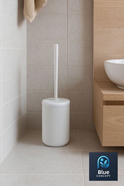 AbaTech فرشاة مرحاض عصرية أنيقة من الأكريليك مع علبة - فرشاة وعاء المرحاض مع ...