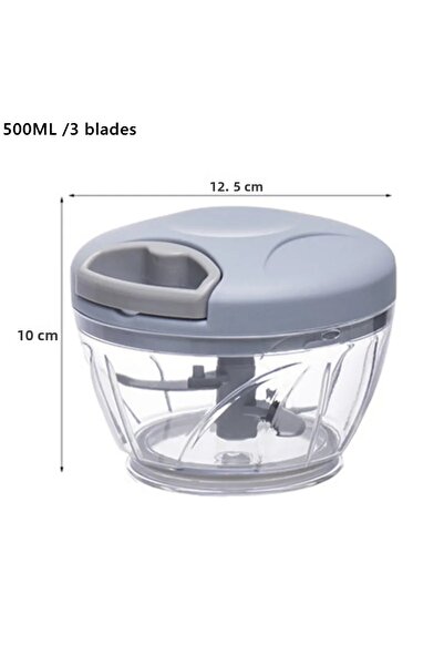 Choice مفرمة لحم يدوية زرقاء 500 مل 500/900 مل مفرمة ثوم وكسارة يدوية وكسارة خضروات