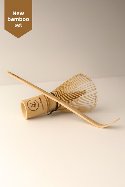 Mim and More Bamboo Matcha Whisk & Bamboo Matcha Spoon Set