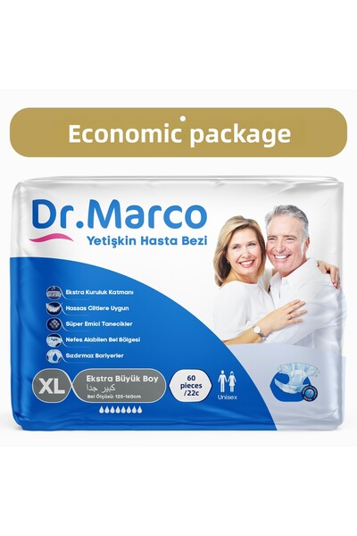 DR.MARCO حفاضات للكبار بحزام خصر كبير جدًا 60 قطعة