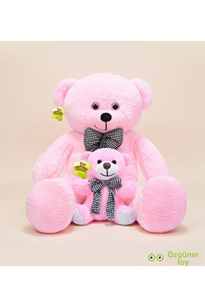 Özgüner Oyuncak 101 Big Teddy Bears with Bow Ties (100% Local) Pink