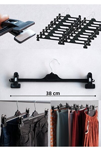 Askon 5 قطع من علاقات الملابس، حامل للسراويل والتنانير مع مشابك، حامل قابل لل...