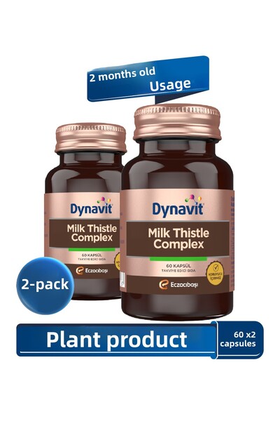 Dynavit Milk Thistle Complex 60 Capsules X2 - Milk Thistle Seed, Silymarin, Artichoke, Dandelion