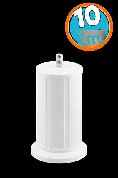 NZB Furniture Base Tv Unit Heightening Foot Support Leg 1 Piece 10 cm White Plastic