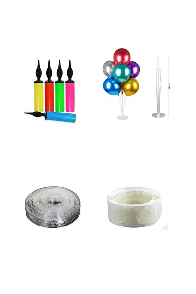 tedaks 4 Balloon Material Pumps, 7 Balloon Stand Chains, Balloon Adhesive