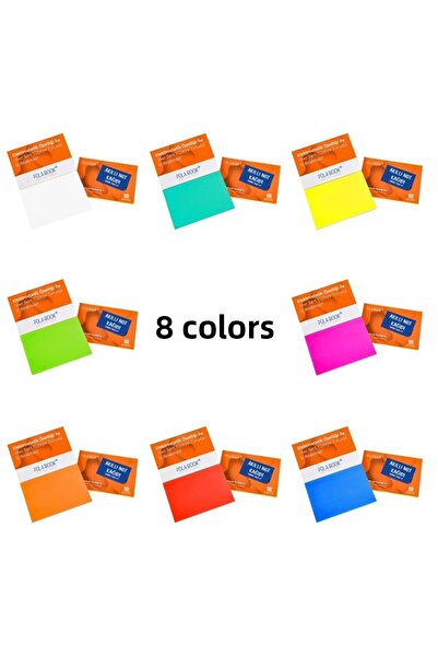 Çılgıntrend Electrostatic Adhesive Smart Note Paper Set 7X10 cm – 50 Sheets Practical Office Memo Pad 8 Colors