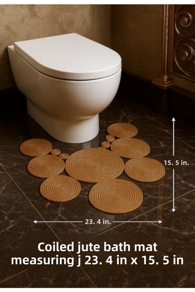 odiyo Jute, Straw, Doormat, Bathroom Mat, Toilet Seat Mat, Toilet Seat Mat, Double Sided