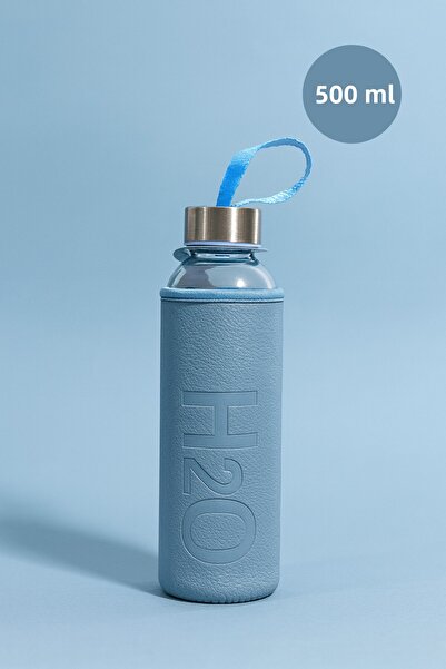 Fhilli H2O Glass Flask with Leather Case 500 ml