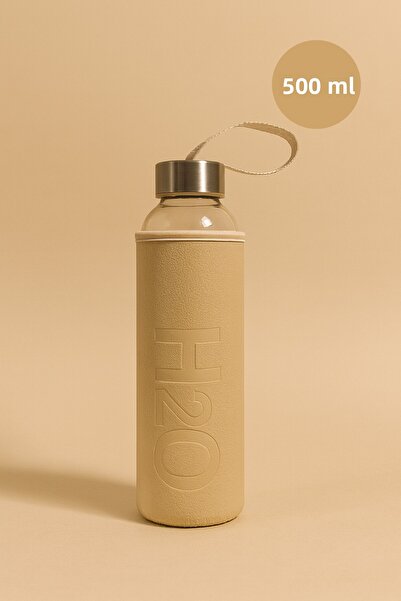 Fhilli H2O Glass Flask with Leather Case 500 ml