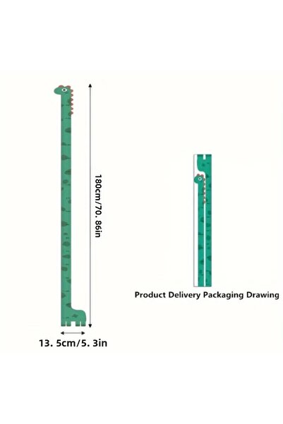 RiverWorld Αυτοκόλλητο τοίχου River World Boy Model Dinosaur για μέτρηση