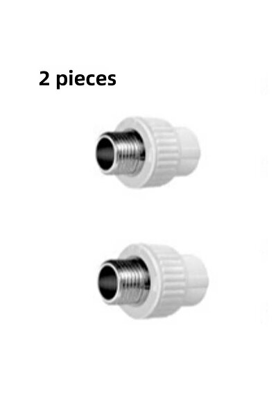 ÇEÇEN HOME (2 bucăți) 20 x 1/2 Niplu cu filet extern (masculin) Adaptor rotund pentru racorduri pentru țevi Pprc (metal)