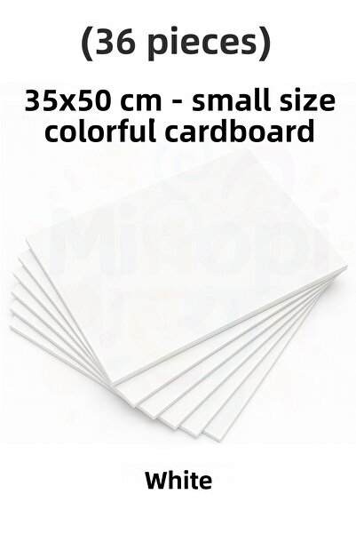 Minopi White Color Cardboard 36 Pieces 35X50 cm Hard Cardboard Cardboard