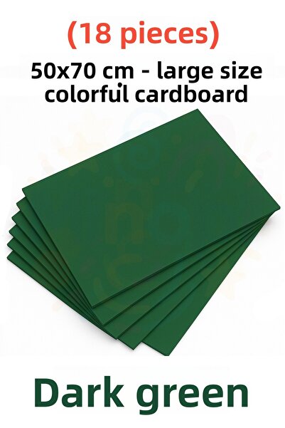 Minopi ورق مقوى بلون أخضر داكن 18 قطعة مقاس 50 × 70 سم ورق مقوى صلب