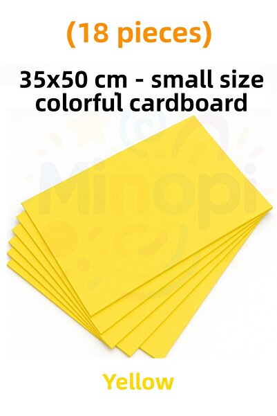 Minopi ورق مقوى أصفر اللون 18 قطعة مقاس 35 × 50 سم ورق مقوى صلب