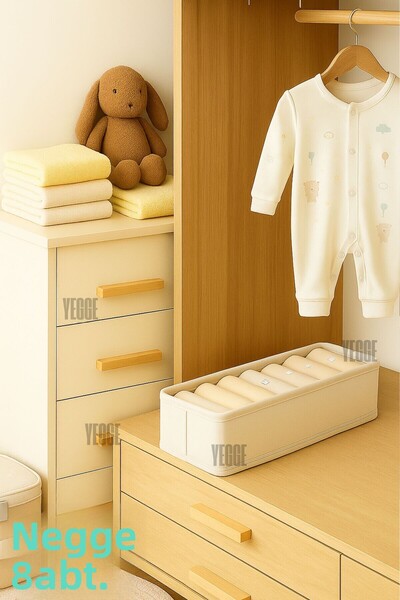 YEGGE Baby 2-Drawer and Cabinet Organizer, Shelf Organizer, Baby Kids Room Socks Laundry Organizer