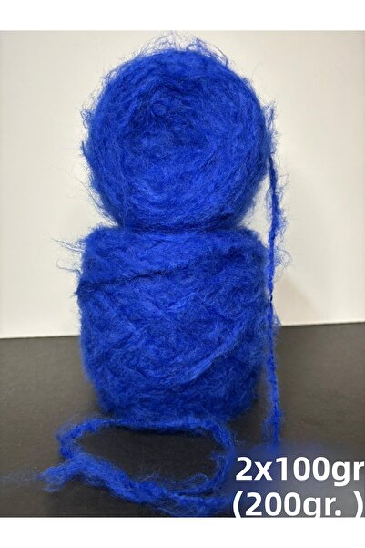 Ana&Kuzusu İplik albastru cobalt fir de tricotat moher gros albastru (BOL TÜYLÜ)