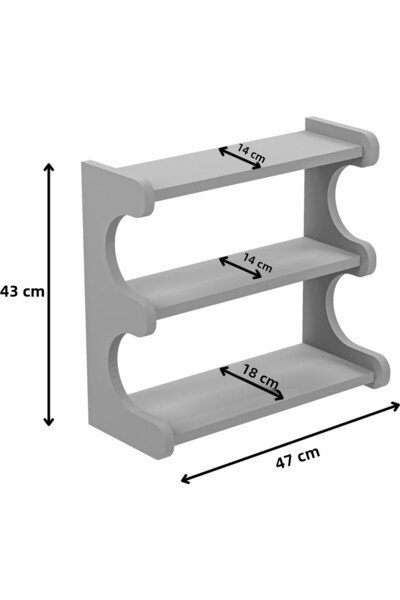 alpaevmobilya 3-Tier Tabletop Shelf, Office Organizer, Multi-Purpose Organizer Shelf, Kitchen, Office, Bookshelf Organizer