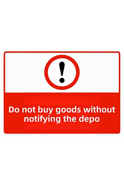 ZiPrinter Do Not Purchase Goods Without Prior Notice Isg Warning Sign Laminat...
