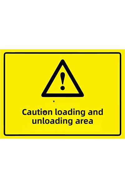 ZiPrinter Attention Loading and Unloading Area Isg Warning Sign Pvc A4 21X30 cm