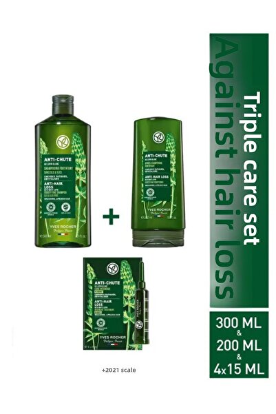 Yves Rocher Prebiotic 3-Pack Set Shampoo Cream Vitamin B6 Cure Strengthening Vegan Care Against Hair Loss