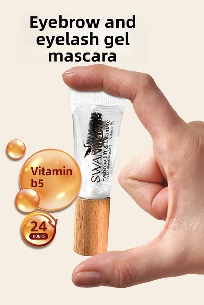SWANFEAT Eyebrow and Eyelash Gel Mascara with Vitamin B5 Fixing, Styling and Nourishing 10ml
