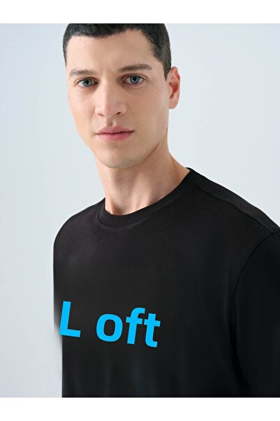 Loft Ανδρικό μπλουζάκι Regular Fit Μαύρο LF2038541