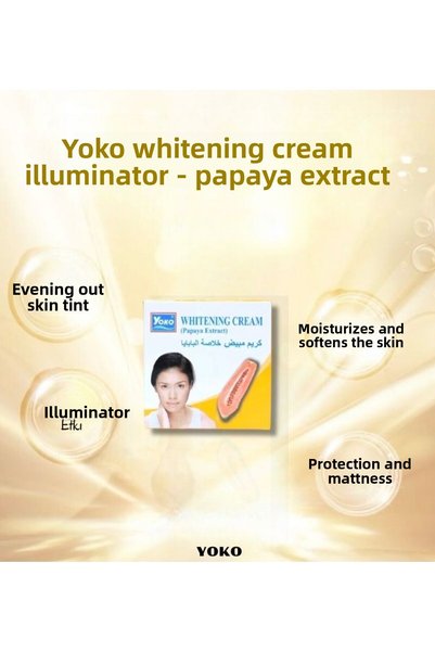 YOKO Brightening Face Cream with Vitamin C (Papaya Extract) 4Gr.