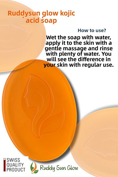 RUDDYSUN صابون حمض الكوجيك للشمس والبقع، صابون عشبي طبيعي مضاد للسواد، نباتي