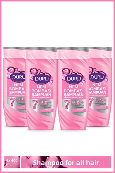 Duru شامبو نيم بومب لجميع أنواع الشعر 4x400 مل