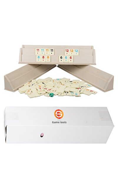 Sera Oyun Aletleri Sera Cream Color Plastic Okey Set (Melamine Stone)