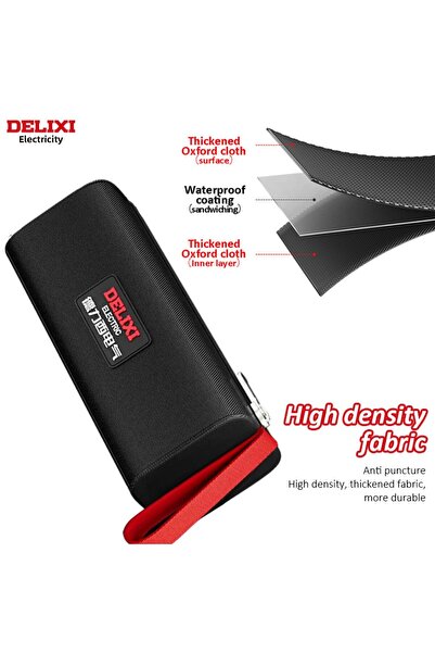 DELIXI ELECTRIC Oxford Cloth Tool Bag - Portable Storage Bag, for Professional Electrician and Carpenter