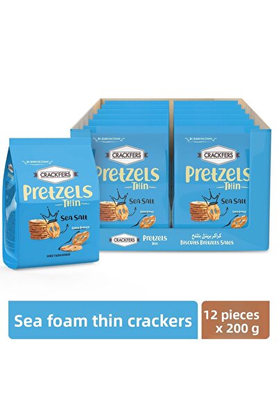 Crackfers بريتزل بملح البحر 200 جرام × 12 قطعة
