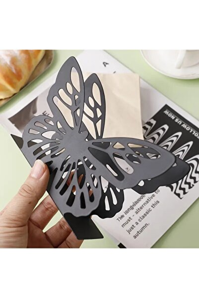 VENON Black Butterfly Metal Napkin Holder Table Restaurant Coffee Shop Hotel Napkin Holder Organizer