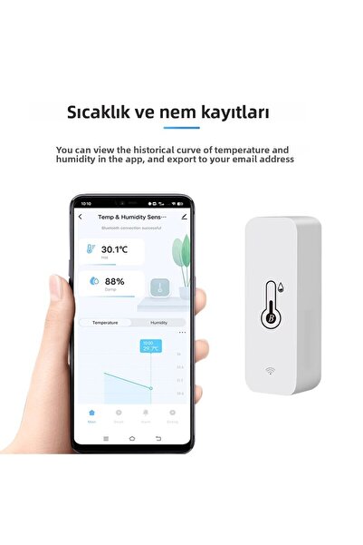 Choice Tuya smart temperature humidity sensor mini 2023 new upgrade bluetooth-compatible app remote contro...