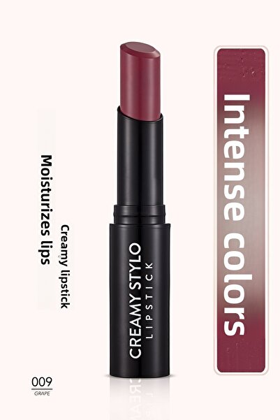 Flormar أحمر شفاه شبه لامع - أحمر شفاه كريمي ستايلو -009 رمادي-8682536013697